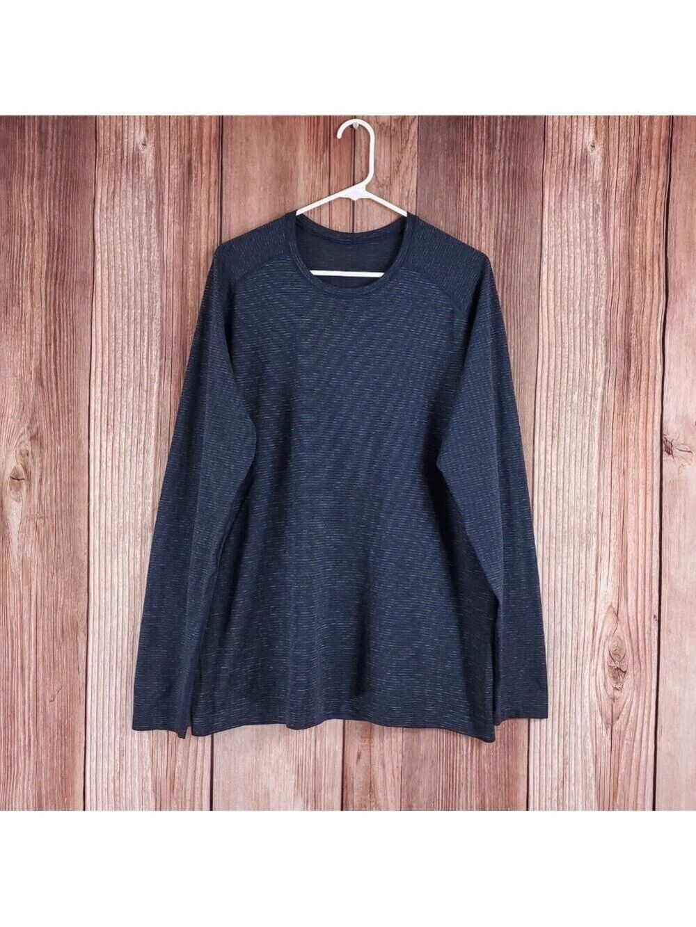 Lululemon Mens Size XL Metal Vent Tech Long Sleeve Shirt Athleisure Navy Green